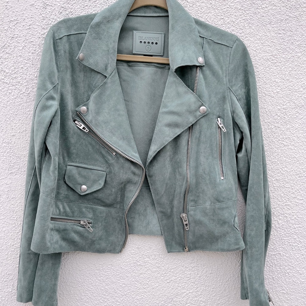 Blank NYC suede motto jacket